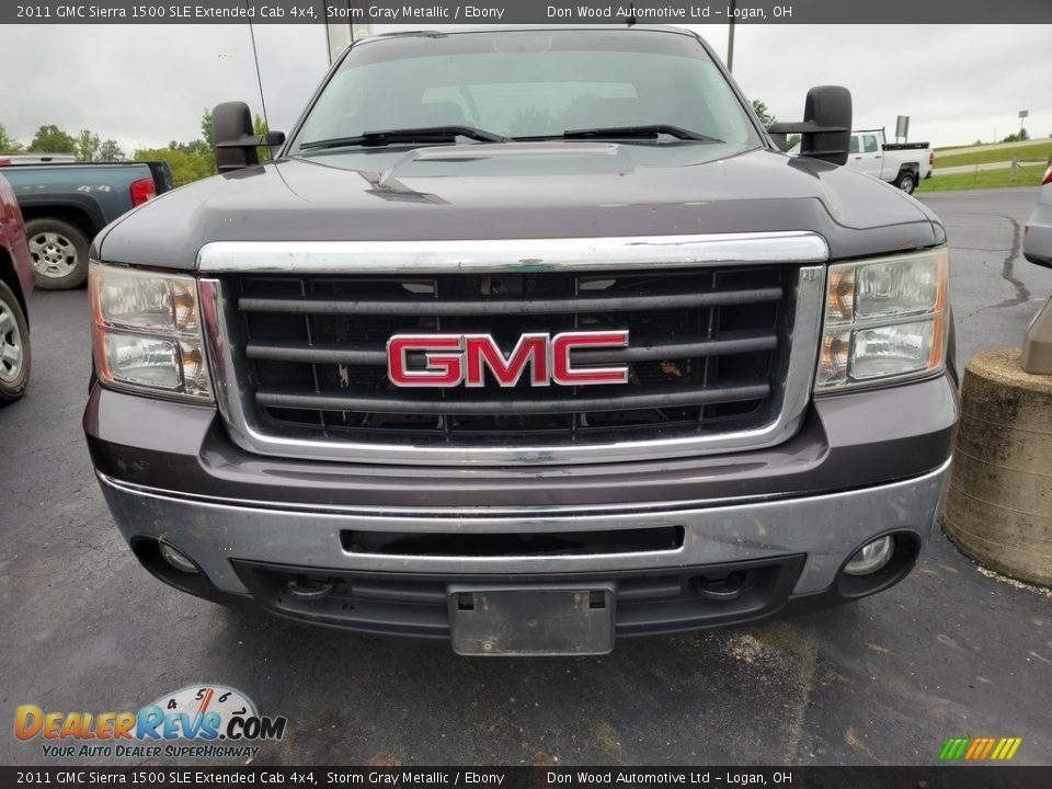 2011 GMC Sierra 1500 SLE Extended Cab 4x4 Storm Gray Metallic / Ebony Photo #2