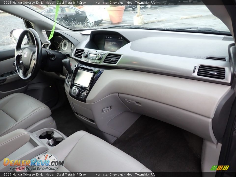 2015 Honda Odyssey EX-L Modern Steel Metallic / Gray Photo #16