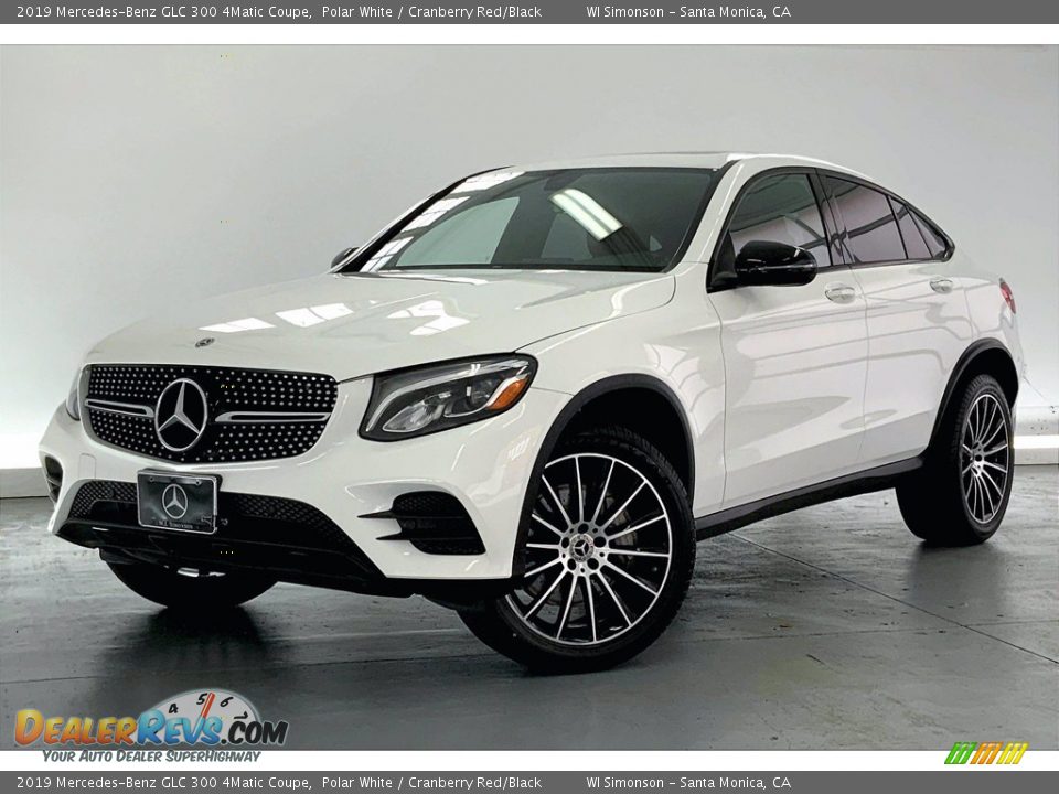 2019 Mercedes-Benz GLC 300 4Matic Coupe Polar White / Cranberry Red/Black Photo #12