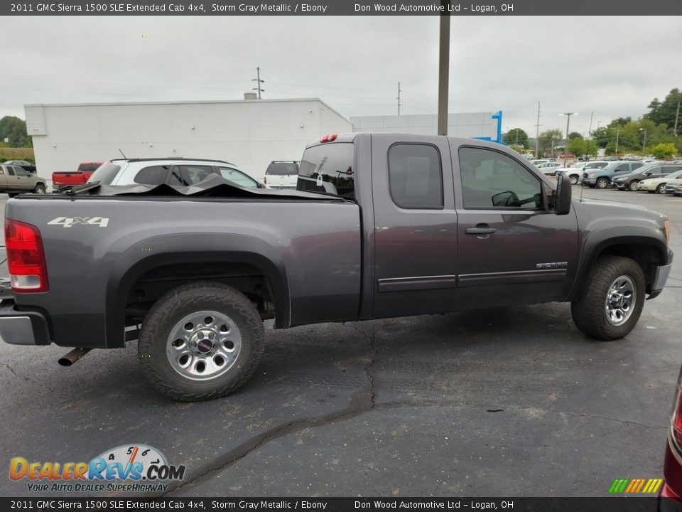 Storm Gray Metallic 2011 GMC Sierra 1500 SLE Extended Cab 4x4 Photo #8