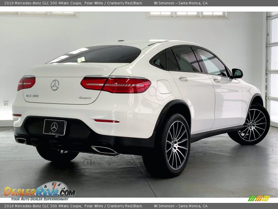 2019 Mercedes-Benz GLC 300 4Matic Coupe Polar White / Cranberry Red/Black Photo #13