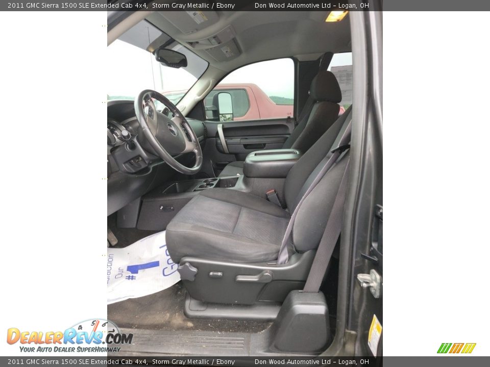2011 GMC Sierra 1500 SLE Extended Cab 4x4 Storm Gray Metallic / Ebony Photo #11
