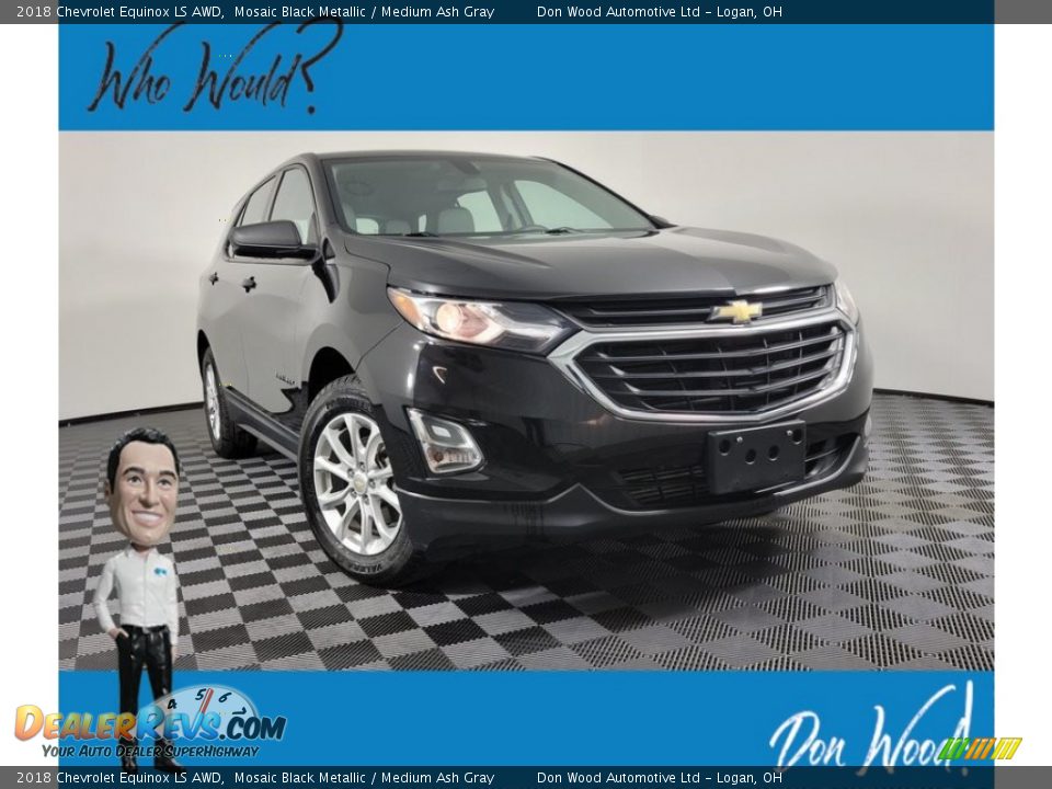 2018 Chevrolet Equinox LS AWD Mosaic Black Metallic / Medium Ash Gray Photo #1