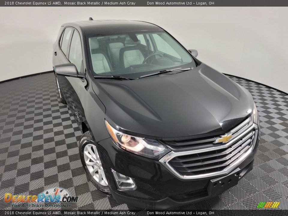 2018 Chevrolet Equinox LS AWD Mosaic Black Metallic / Medium Ash Gray Photo #3
