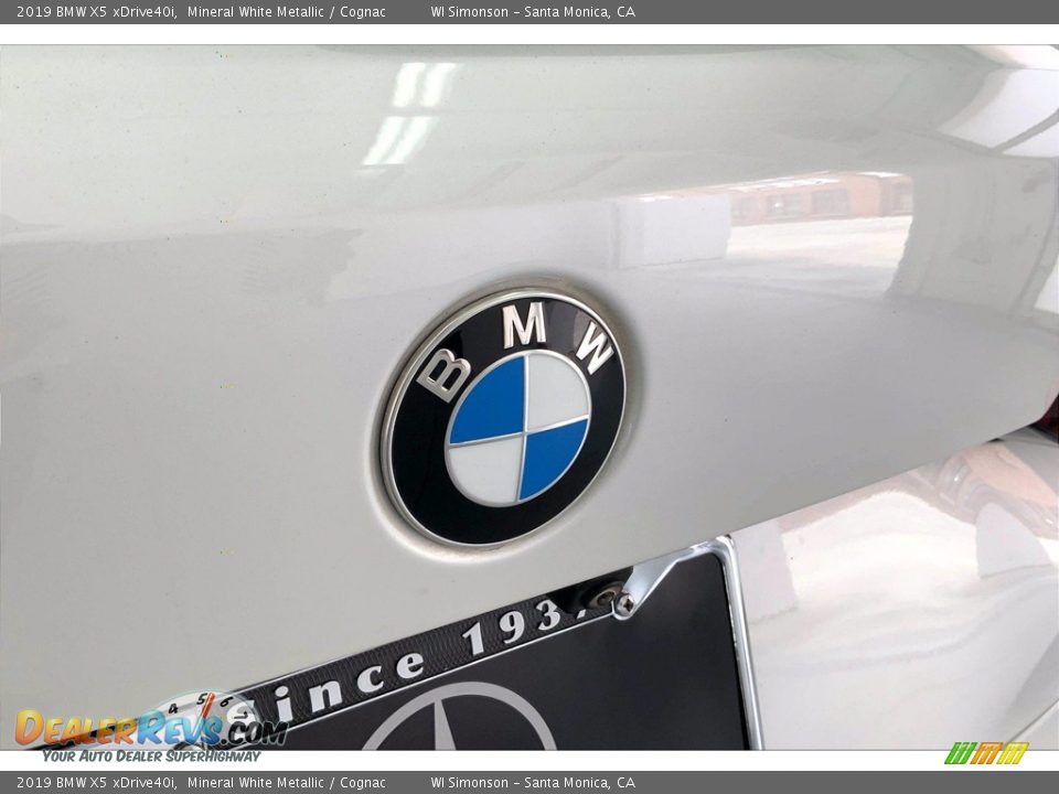 2019 BMW X5 xDrive40i Mineral White Metallic / Cognac Photo #7