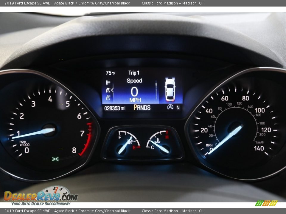 2019 Ford Escape SE 4WD Agate Black / Chromite Gray/Charcoal Black Photo #8