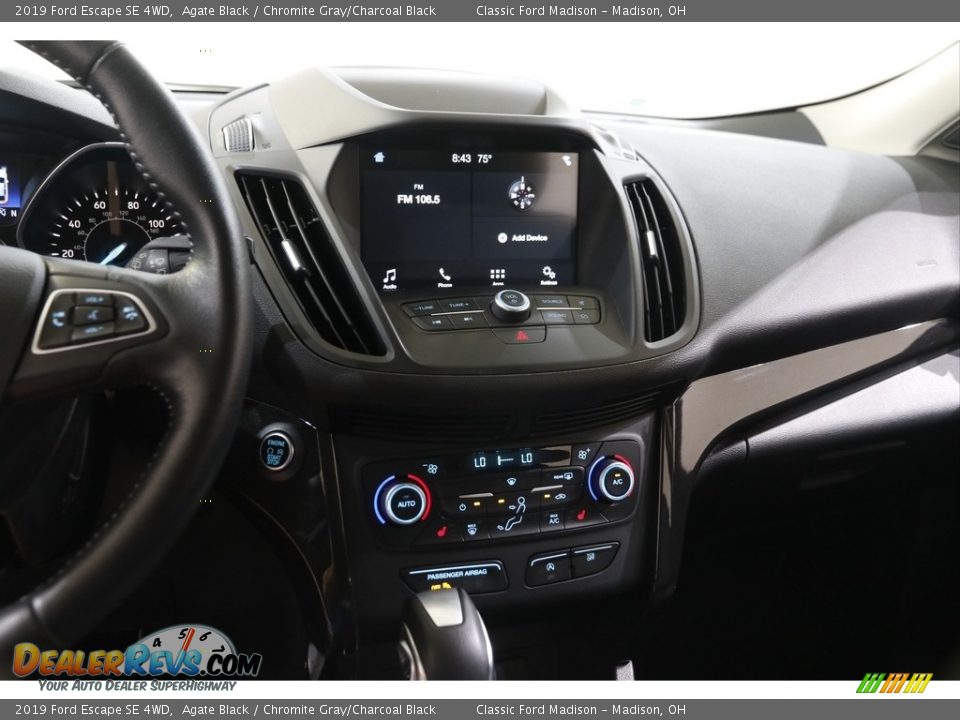 2019 Ford Escape SE 4WD Agate Black / Chromite Gray/Charcoal Black Photo #9