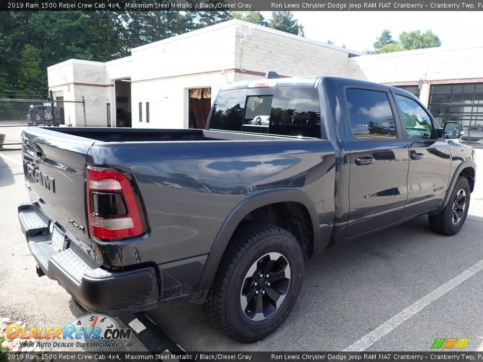 2019 Ram 1500 Rebel Crew Cab 4x4 Maximum Steel Metallic / Black/Diesel Gray Photo #3