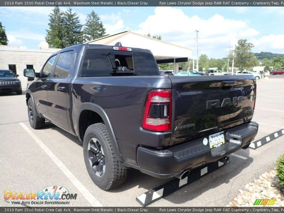 2019 Ram 1500 Rebel Crew Cab 4x4 Maximum Steel Metallic / Black/Diesel Gray Photo #4