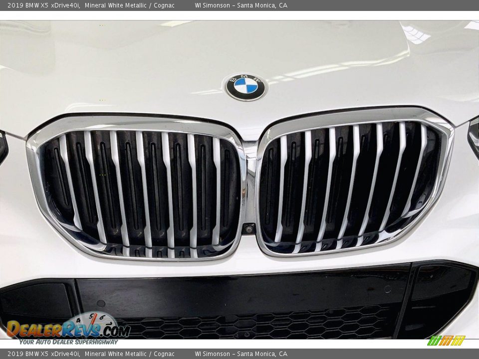 2019 BMW X5 xDrive40i Mineral White Metallic / Cognac Photo #30