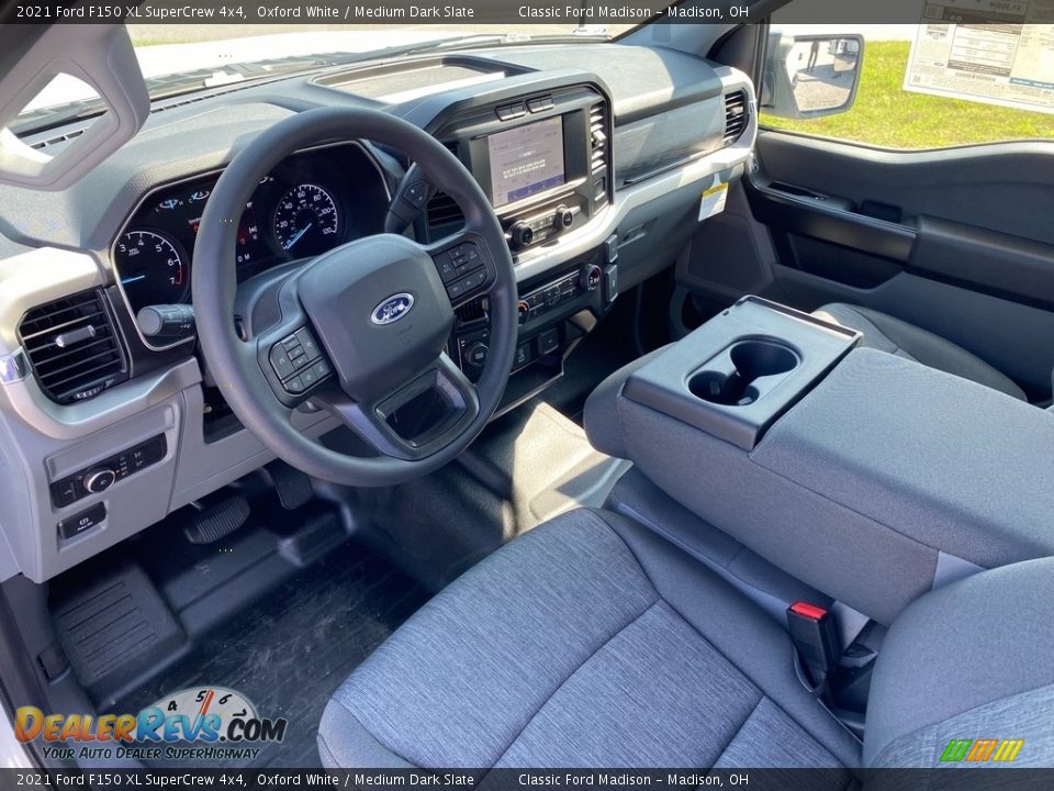 Medium Dark Slate Interior - 2021 Ford F150 XL SuperCrew 4x4 Photo #11