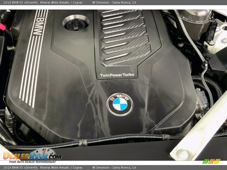 2019 BMW X5 xDrive40i Mineral White Metallic / Cognac Photo #32