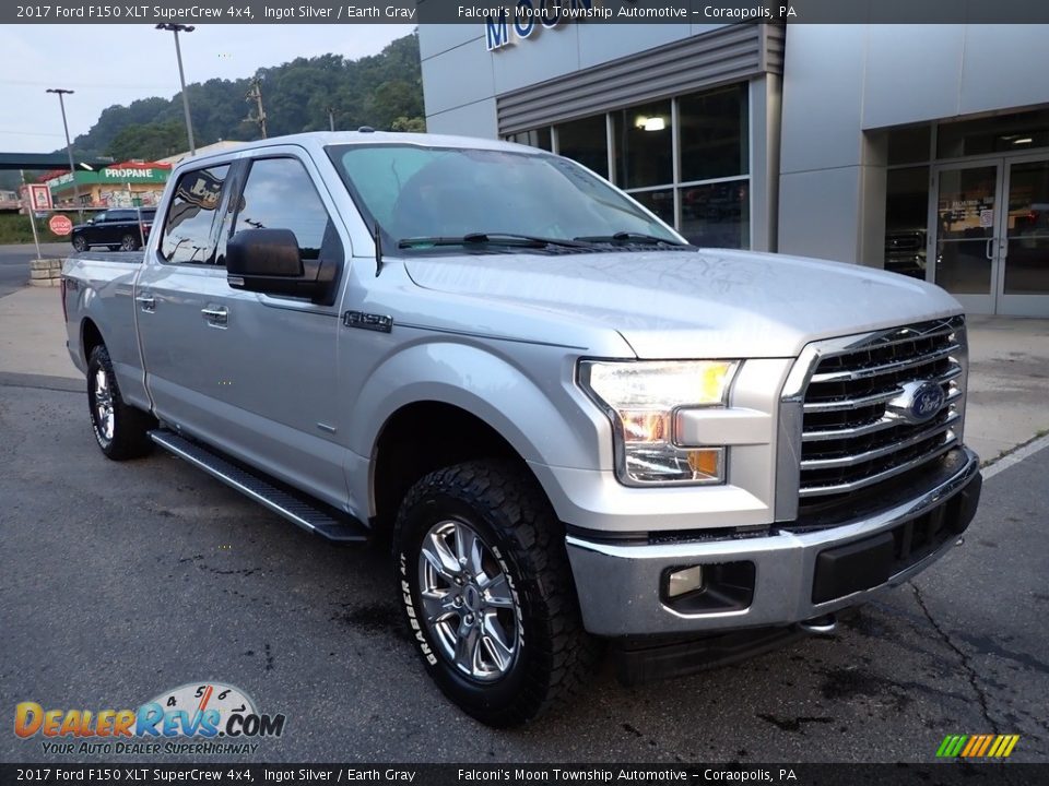 2017 Ford F150 XLT SuperCrew 4x4 Ingot Silver / Earth Gray Photo #8