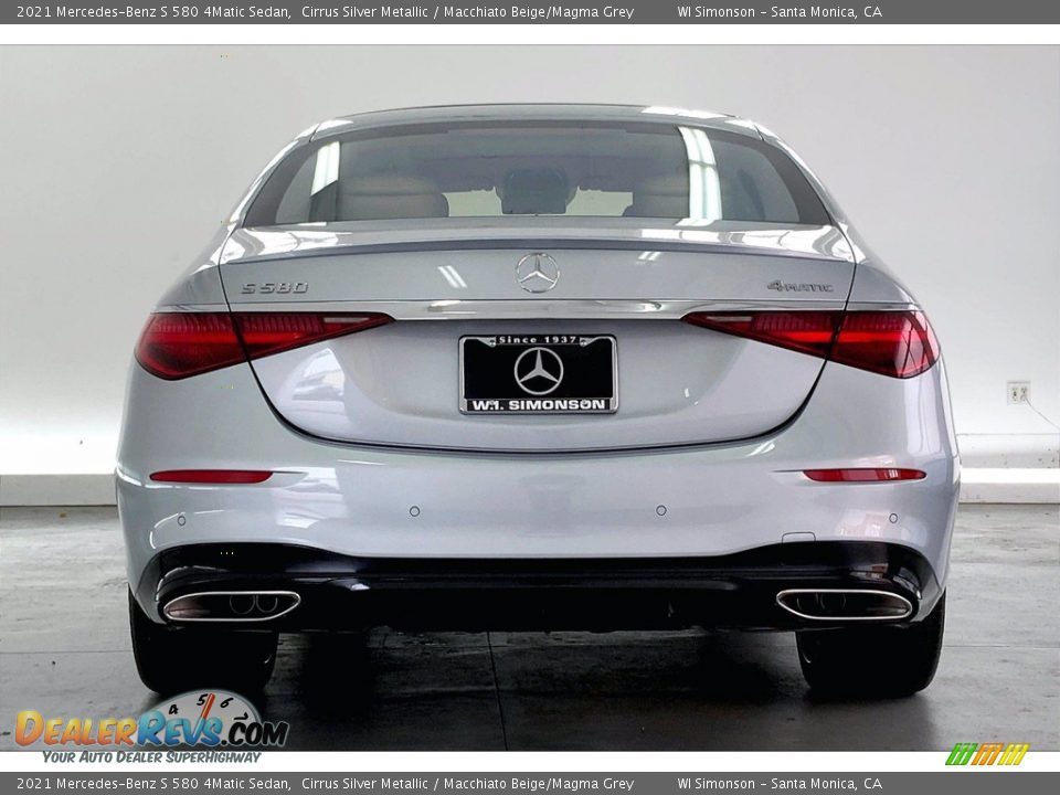 2021 Mercedes-Benz S 580 4Matic Sedan Cirrus Silver Metallic / Macchiato Beige/Magma Grey Photo #3