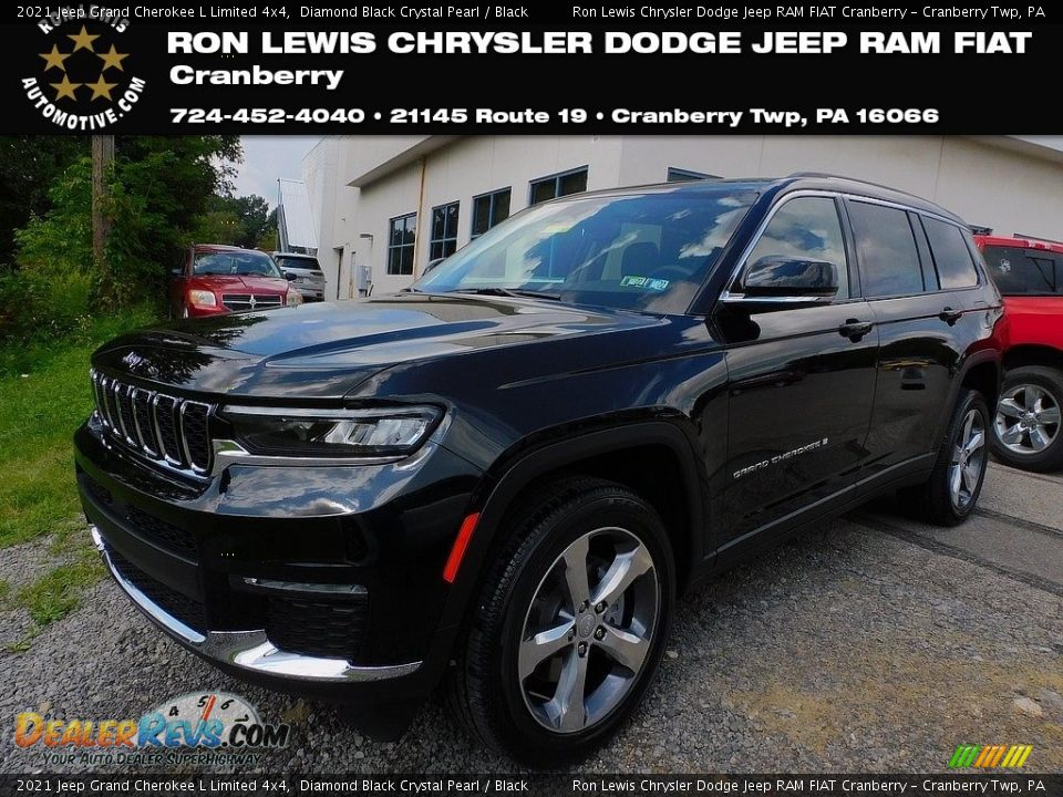 2021 Jeep Grand Cherokee L Limited 4x4 Diamond Black Crystal Pearl / Black Photo #1