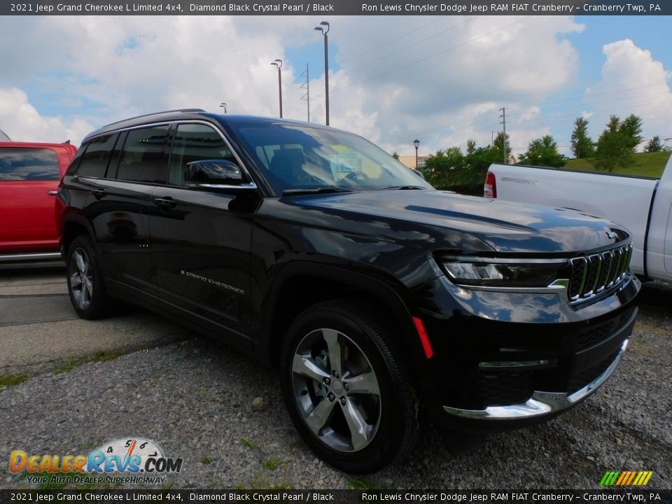 2021 Jeep Grand Cherokee L Limited 4x4 Diamond Black Crystal Pearl / Black Photo #3