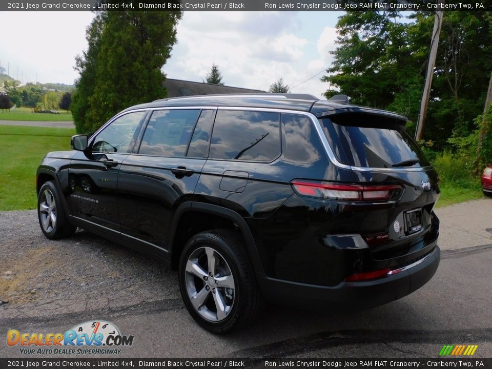 2021 Jeep Grand Cherokee L Limited 4x4 Diamond Black Crystal Pearl / Black Photo #8