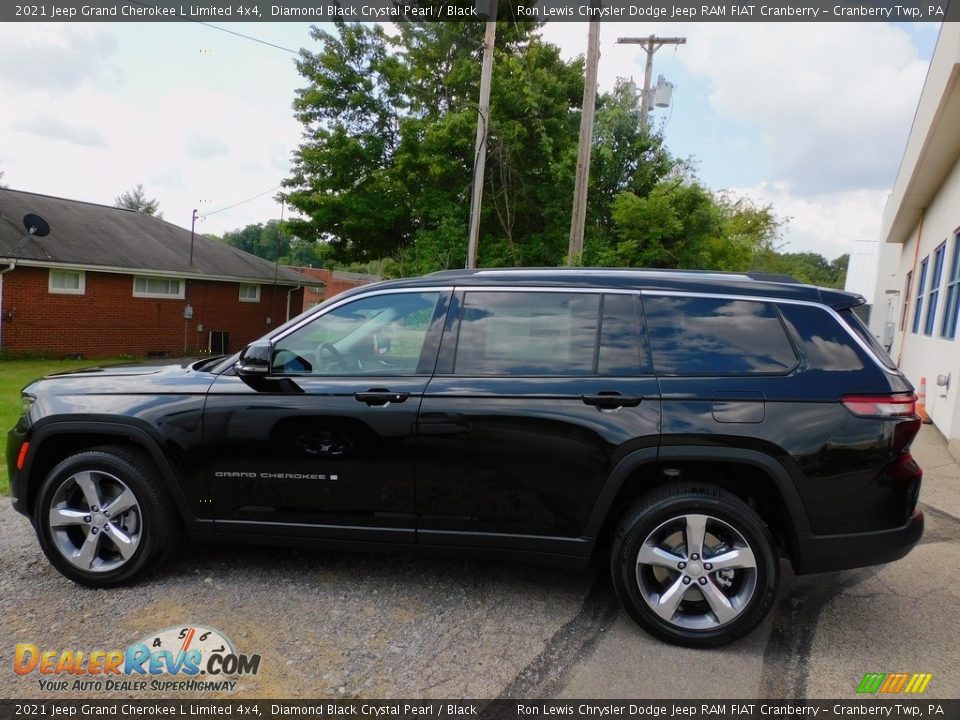 2021 Jeep Grand Cherokee L Limited 4x4 Diamond Black Crystal Pearl / Black Photo #9