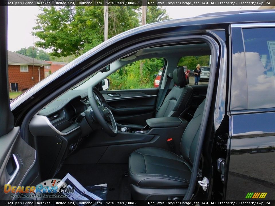 2021 Jeep Grand Cherokee L Limited 4x4 Diamond Black Crystal Pearl / Black Photo #11