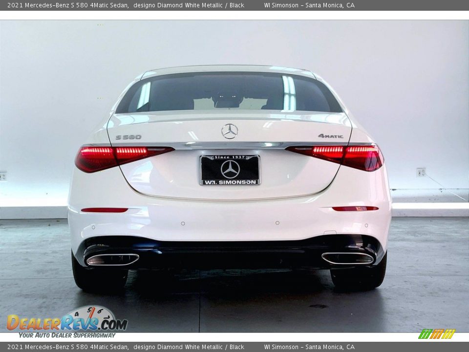 2021 Mercedes-Benz S 580 4Matic Sedan designo Diamond White Metallic / Black Photo #3