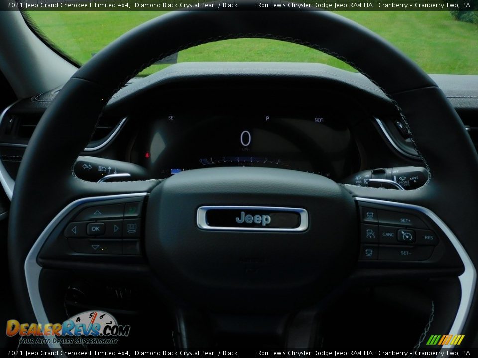 2021 Jeep Grand Cherokee L Limited 4x4 Diamond Black Crystal Pearl / Black Photo #20