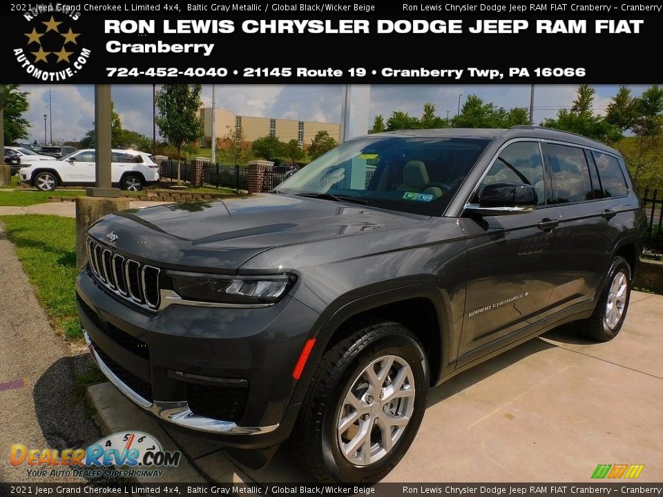 2021 Jeep Grand Cherokee L Limited 4x4 Baltic Gray Metallic / Global Black/Wicker Beige Photo #1