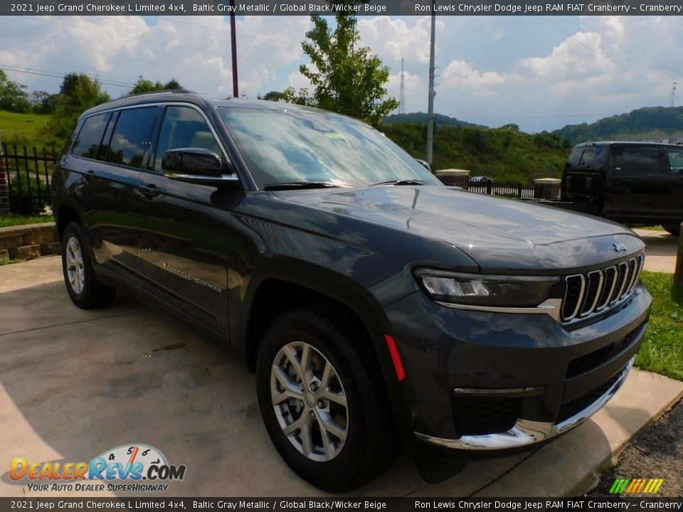 2021 Jeep Grand Cherokee L Limited 4x4 Baltic Gray Metallic / Global Black/Wicker Beige Photo #3