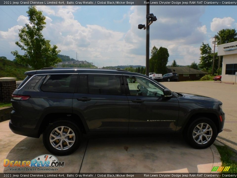 2021 Jeep Grand Cherokee L Limited 4x4 Baltic Gray Metallic / Global Black/Wicker Beige Photo #4