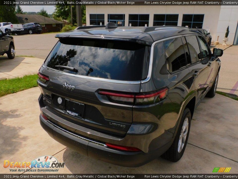 2021 Jeep Grand Cherokee L Limited 4x4 Baltic Gray Metallic / Global Black/Wicker Beige Photo #5