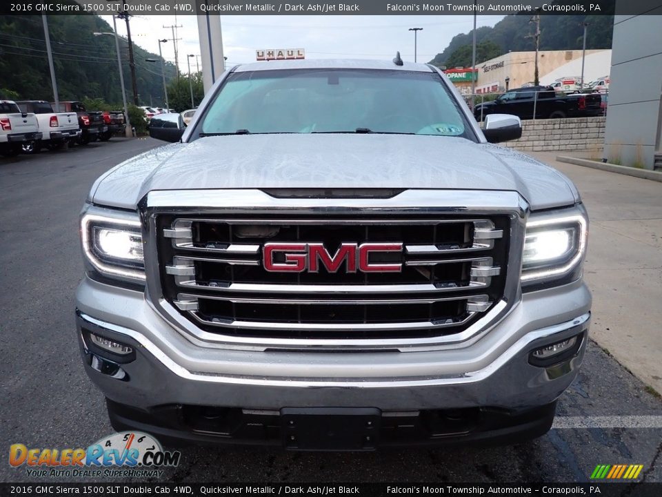 2016 GMC Sierra 1500 SLT Double Cab 4WD Quicksilver Metallic / Dark Ash/Jet Black Photo #7