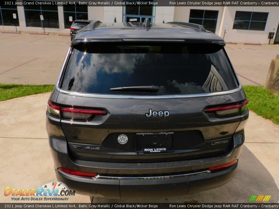 2021 Jeep Grand Cherokee L Limited 4x4 Baltic Gray Metallic / Global Black/Wicker Beige Photo #6