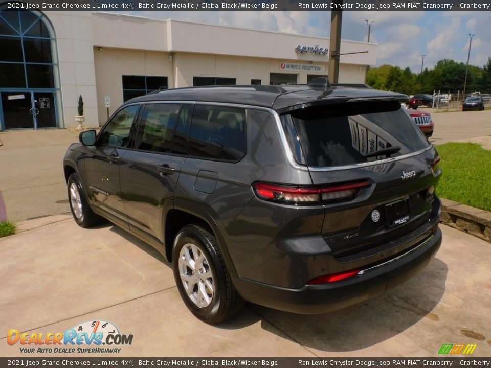 2021 Jeep Grand Cherokee L Limited 4x4 Baltic Gray Metallic / Global Black/Wicker Beige Photo #7