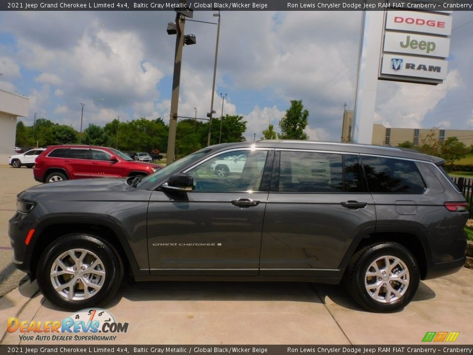 2021 Jeep Grand Cherokee L Limited 4x4 Baltic Gray Metallic / Global Black/Wicker Beige Photo #9
