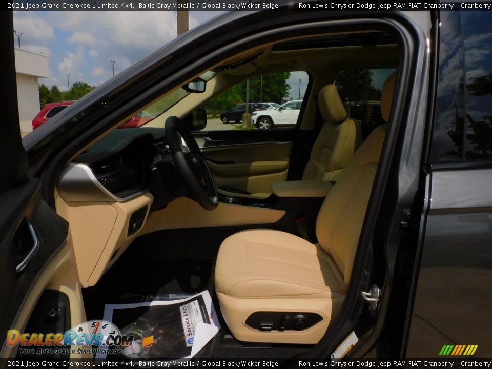2021 Jeep Grand Cherokee L Limited 4x4 Baltic Gray Metallic / Global Black/Wicker Beige Photo #11