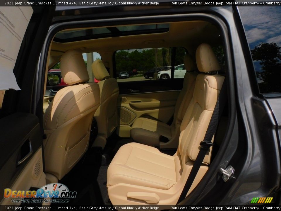 2021 Jeep Grand Cherokee L Limited 4x4 Baltic Gray Metallic / Global Black/Wicker Beige Photo #12
