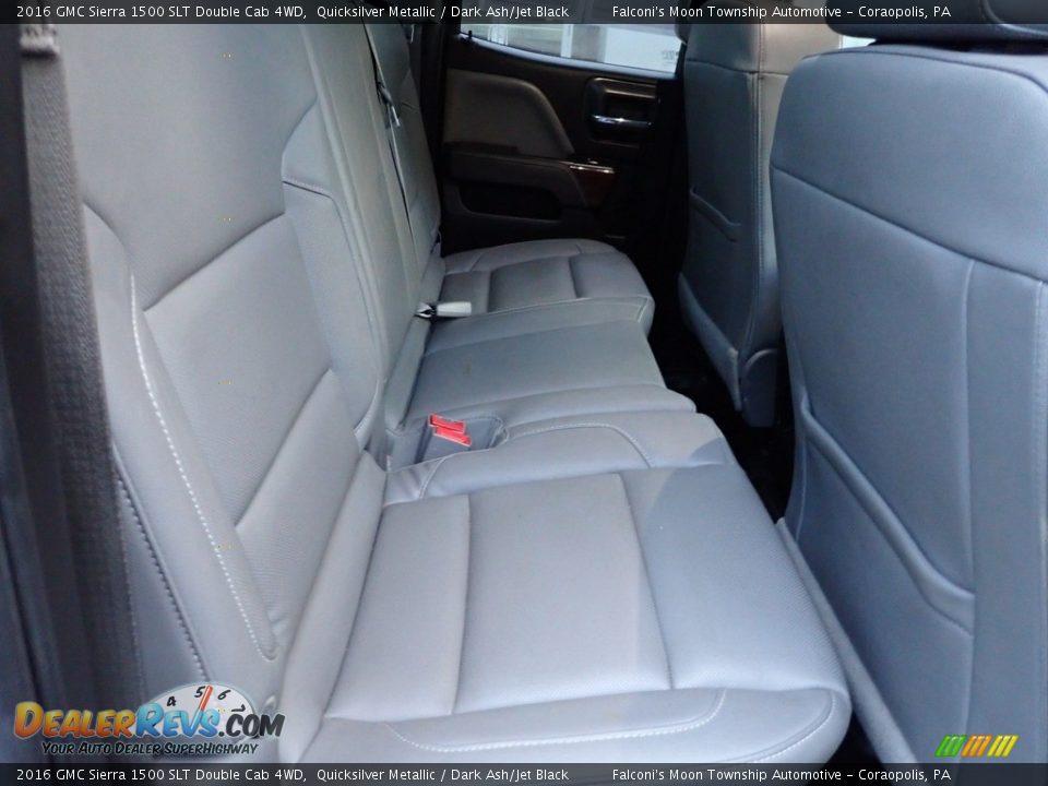 Rear Seat of 2016 GMC Sierra 1500 SLT Double Cab 4WD Photo #16