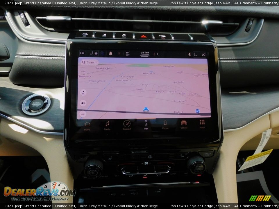 2021 Jeep Grand Cherokee L Limited 4x4 Baltic Gray Metallic / Global Black/Wicker Beige Photo #17