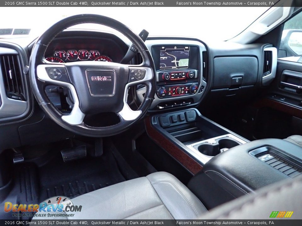 Dark Ash/Jet Black Interior - 2016 GMC Sierra 1500 SLT Double Cab 4WD Photo #21