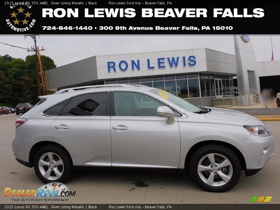 2015 Lexus RX 350 AWD Silver Lining Metallic / Black Photo #1