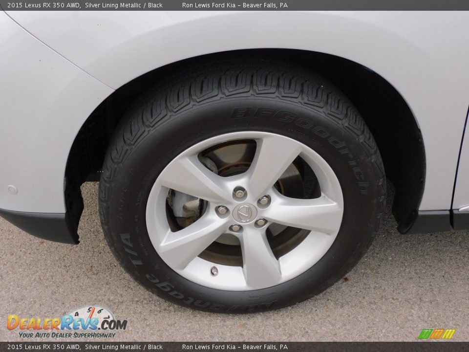2015 Lexus RX 350 AWD Silver Lining Metallic / Black Photo #10