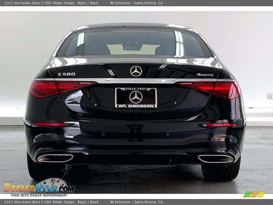 2021 Mercedes-Benz S 580 4Matic Sedan Black / Black Photo #3