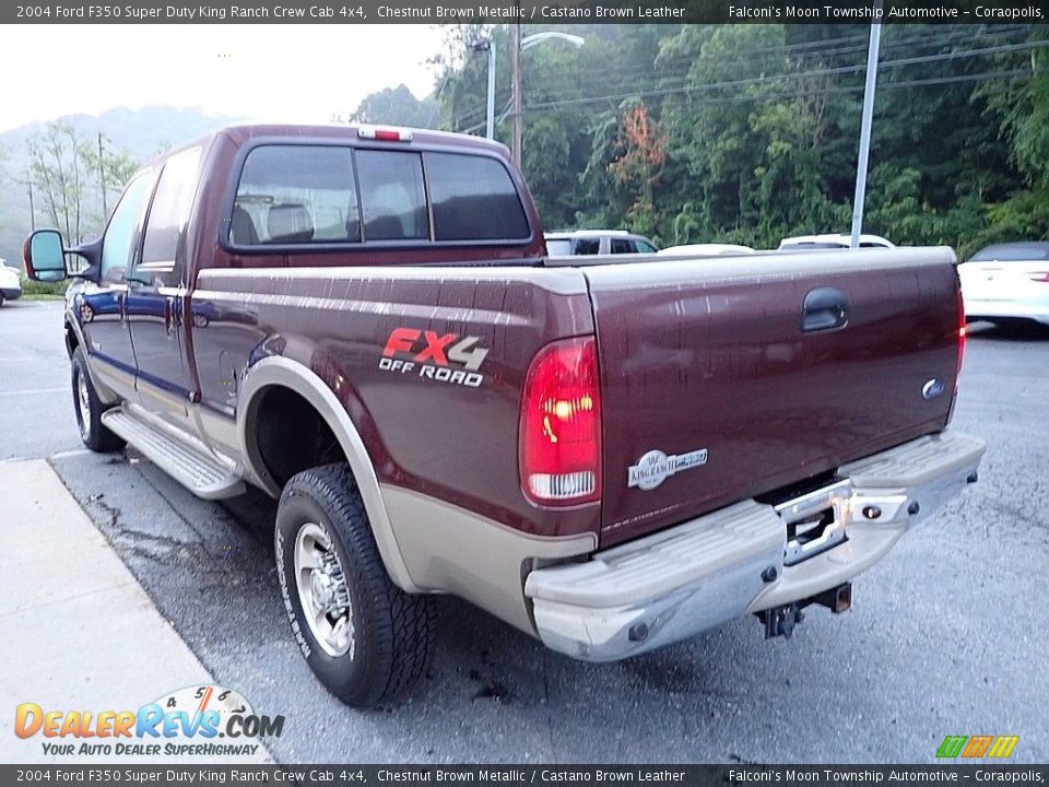 2004 Ford F350 Super Duty King Ranch Crew Cab 4x4 Chestnut Brown Metallic / Castano Brown Leather Photo #4