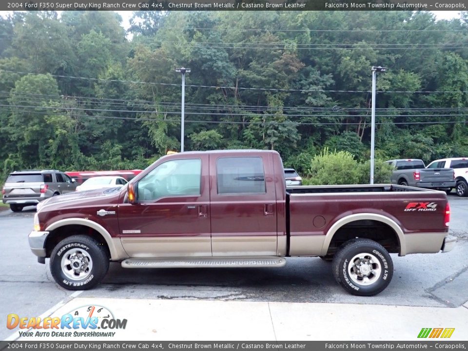 2004 Ford F350 Super Duty King Ranch Crew Cab 4x4 Chestnut Brown Metallic / Castano Brown Leather Photo #5