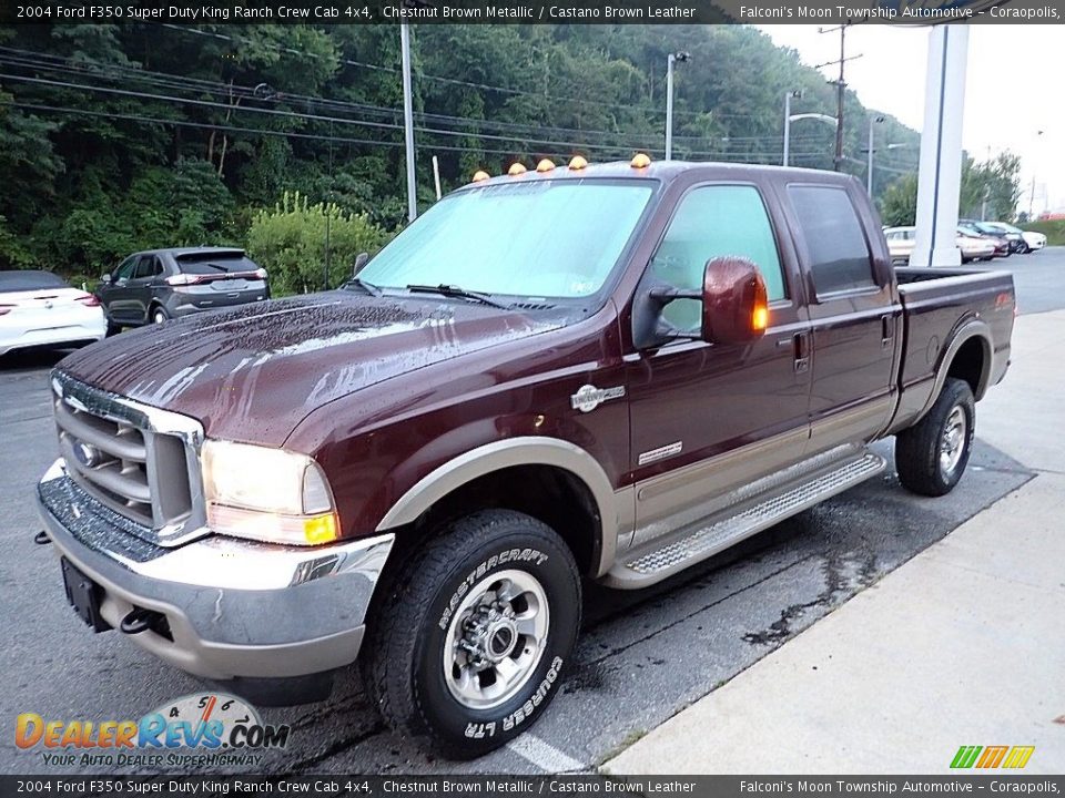 2004 Ford F350 Super Duty King Ranch Crew Cab 4x4 Chestnut Brown Metallic / Castano Brown Leather Photo #6