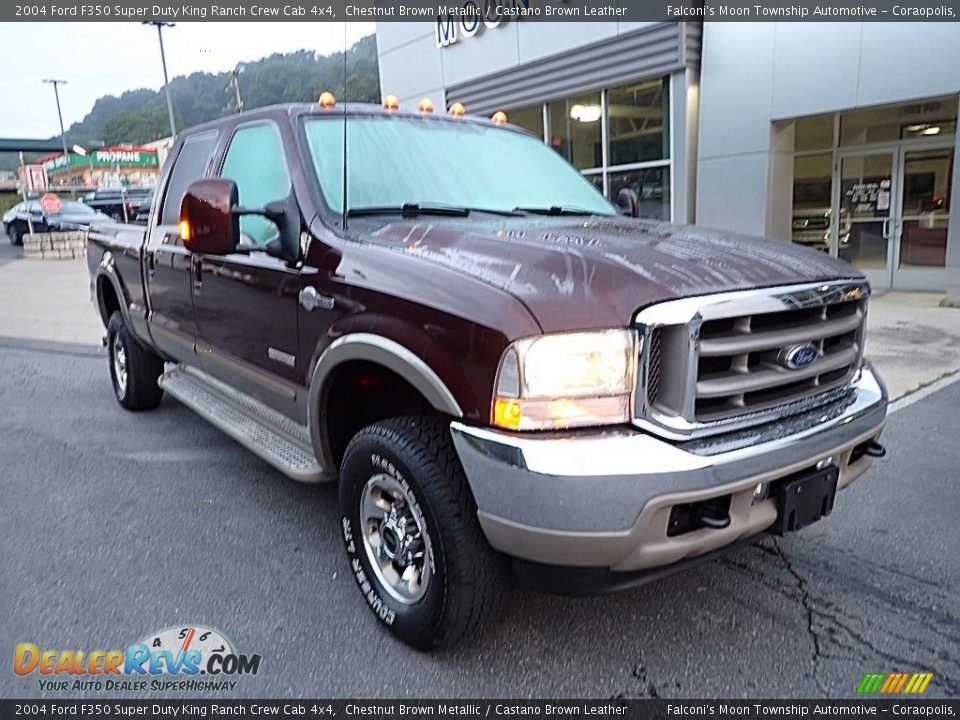 2004 Ford F350 Super Duty King Ranch Crew Cab 4x4 Chestnut Brown Metallic / Castano Brown Leather Photo #8
