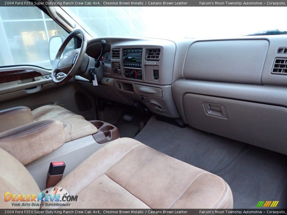 2004 Ford F350 Super Duty King Ranch Crew Cab 4x4 Chestnut Brown Metallic / Castano Brown Leather Photo #11