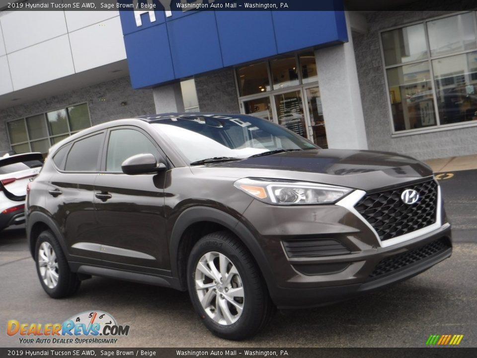 2019 Hyundai Tucson SE AWD Sage Brown / Beige Photo #1