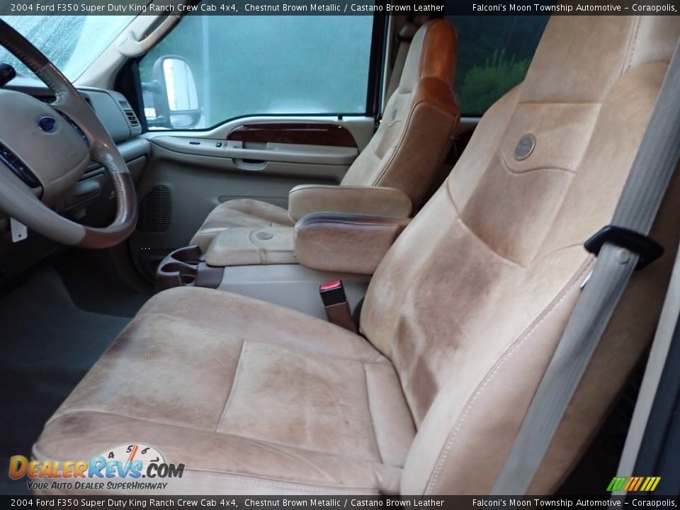 2004 Ford F350 Super Duty King Ranch Crew Cab 4x4 Chestnut Brown Metallic / Castano Brown Leather Photo #18