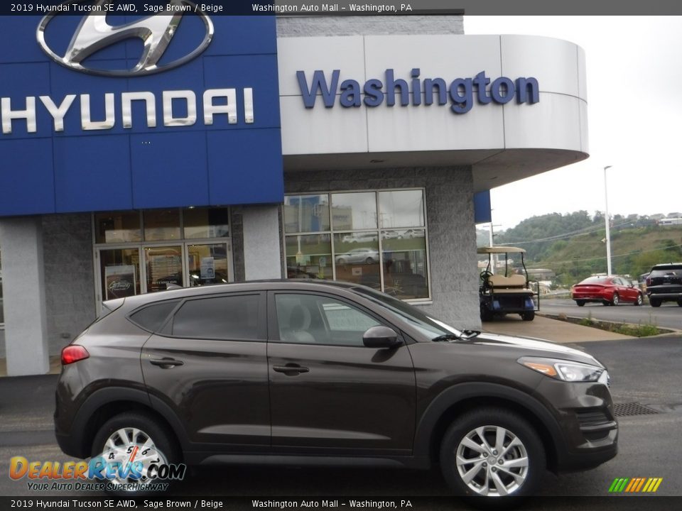 2019 Hyundai Tucson SE AWD Sage Brown / Beige Photo #2