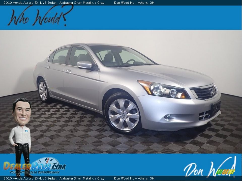 2010 Honda Accord EX-L V6 Sedan Alabaster Silver Metallic / Gray Photo #1